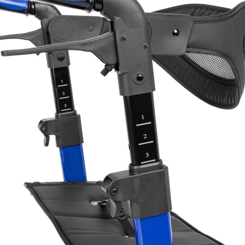 Štvorkolesové chodítko LORENZA, odľahčené hliníkové, nosnosť 136 kg